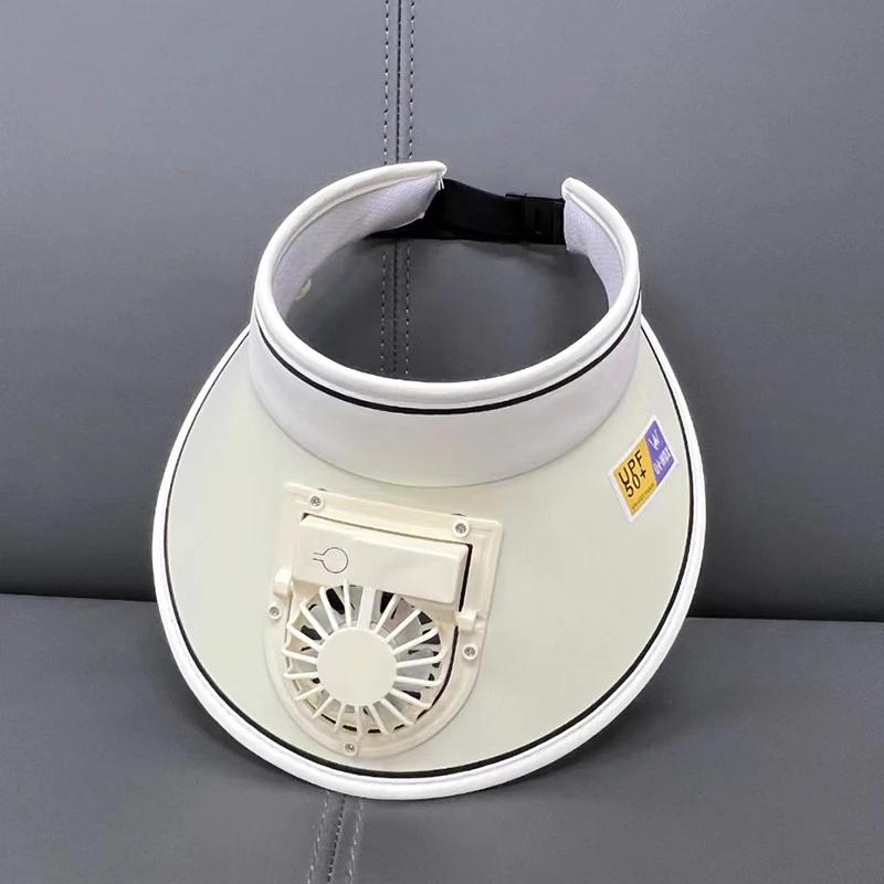 Breathable Cooling Fan Hat Sunscreen Fan Sun Visor Hat Fishing Hat Cooling Peaked Cap Hat Usb Charging Hat Fan For Sport Sunhat