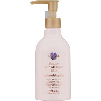 FERNANDA Reichhaltige Massagemilch Maria Rigel 250ml Feuchtigkeitscreme Körperpflege Tragen Sie eine kleine Menge auf Ihre Hände auf und massieren Sie sie leicht auf Ihre Arme, Ihren Bauch und Ihre Hüften.