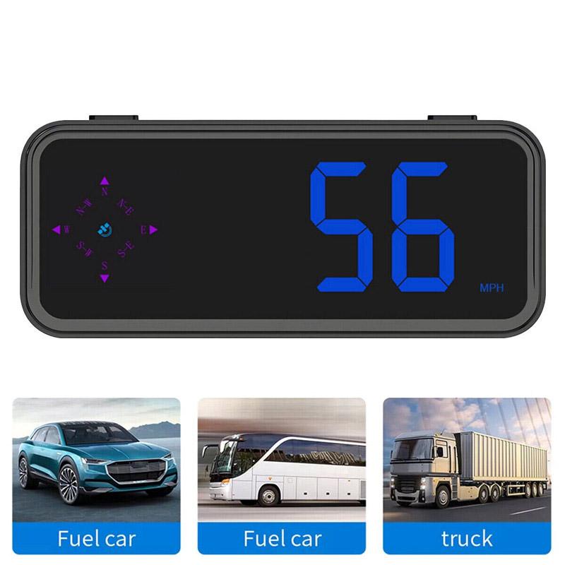 2024 Mini LED Digital Speedometer GPS Car HUD Head Up Display MPH/KMH Universal