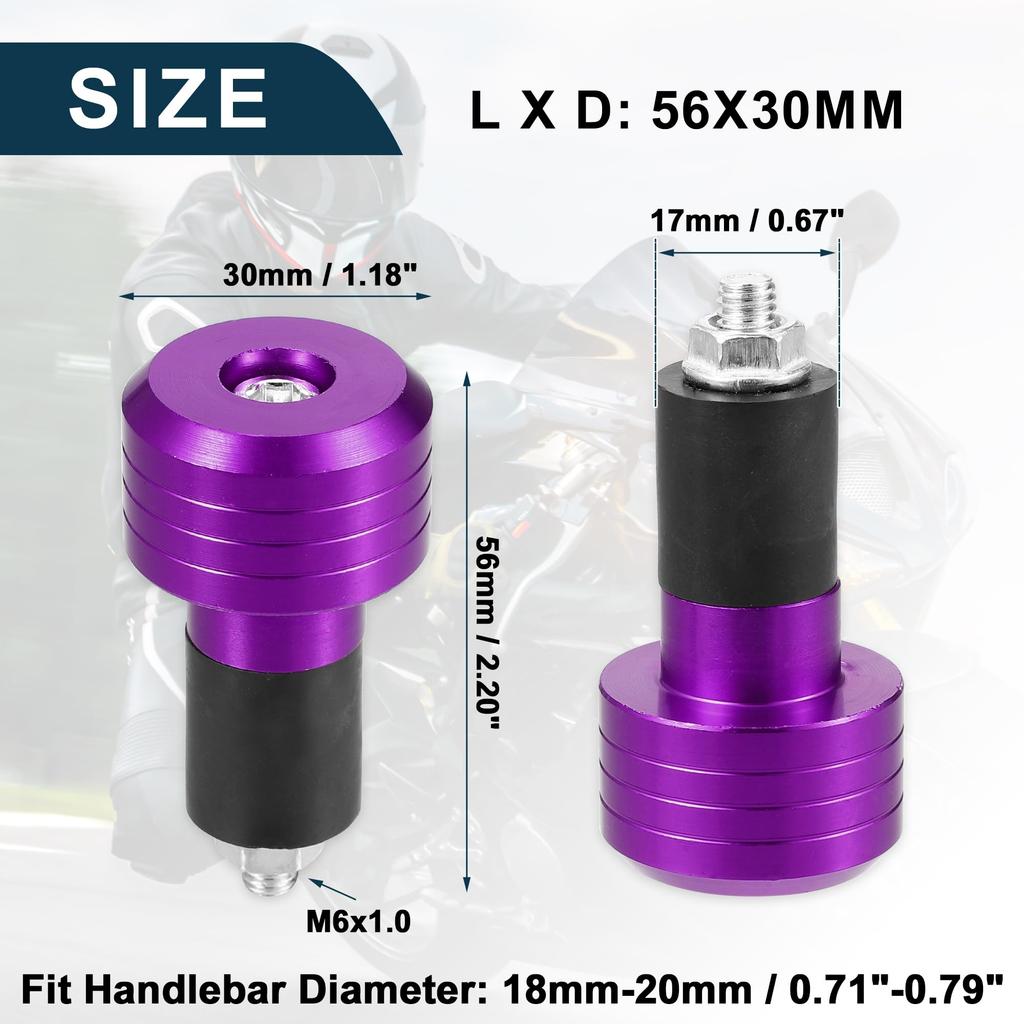 TUCKBOLD Motorcycle Handlebar End Plugs Aluminum Alloy 7/8" 22mm 30mm OD Fashionable | Front