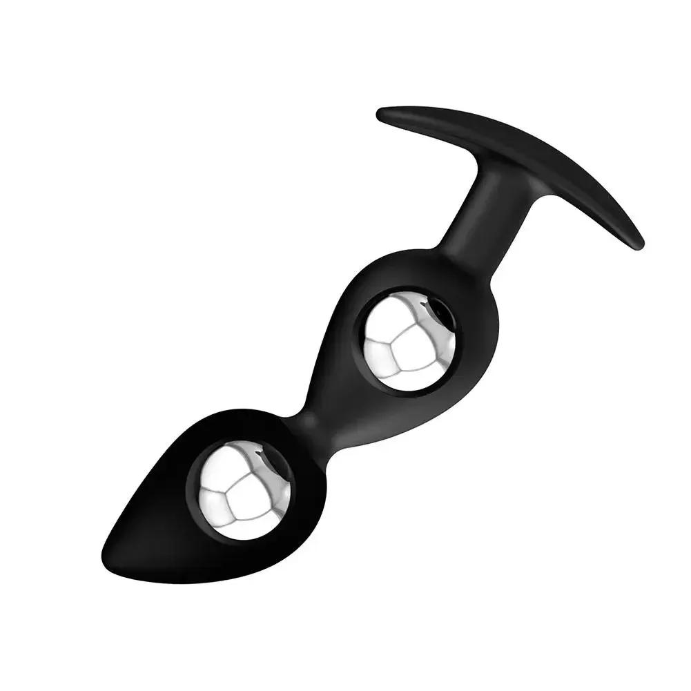 Wearable Anal Plugs With Steel Balls Inside Anal Beads Butt Plug Fake Dildo Analplug Buttplug Butplug Adult 18 Sex Toy For Women