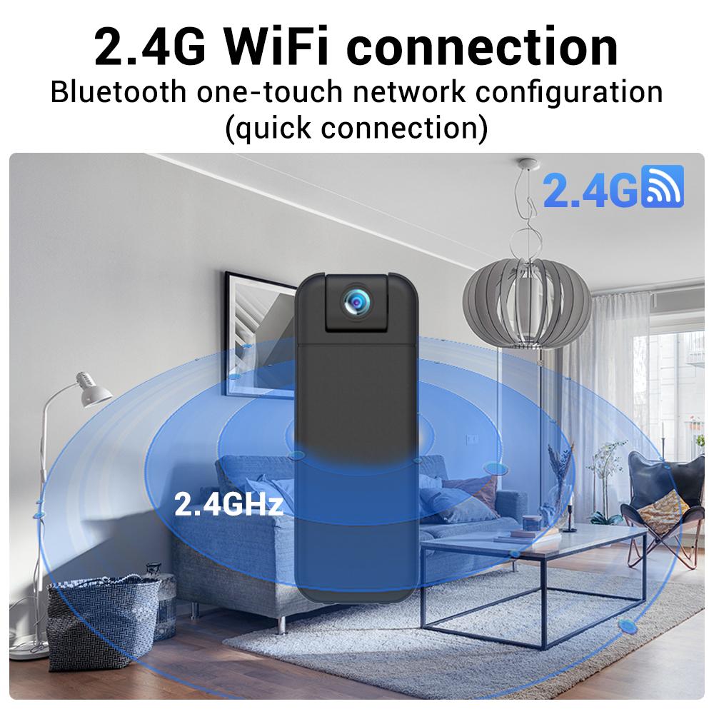 Portable Rechargeable Video Law Enforcement Recorder, Wireless WiFi Ultra-high Definition Recorder, 180° Flip.