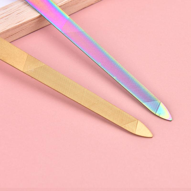 Stainless Steel Nail File Double Sides Thick Nails Pedicure Metal Nail File