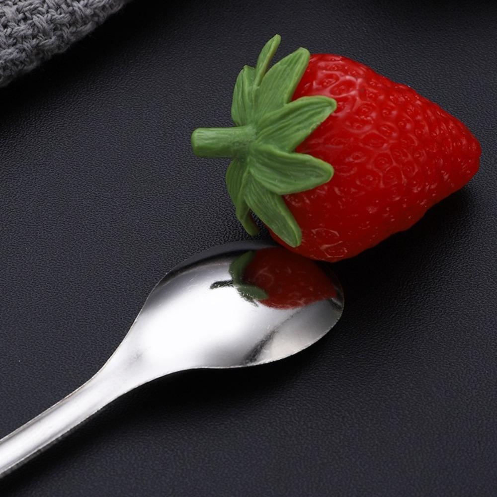 6PCS Love Handle Mini Tea Spoon Household Coffee Spoon New Dessert Spoon  Bar Accessories