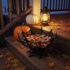 Entryway Table Decorations Halloween Spider Web Basket, Decorative Candy Bowl for Party Autumn Desktop Ornaments Centerpieces, Lightweight Plastic