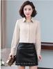 1111 Autumn New Satin Shirt Professional Long Sleeve Top Slim Bottom Lapel Solid Color Shirt Women's Lining