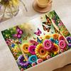 Colorful Butterfly And Flower Pattern Placemat Set For Table Decor With Vibrant Design And Nature Theme