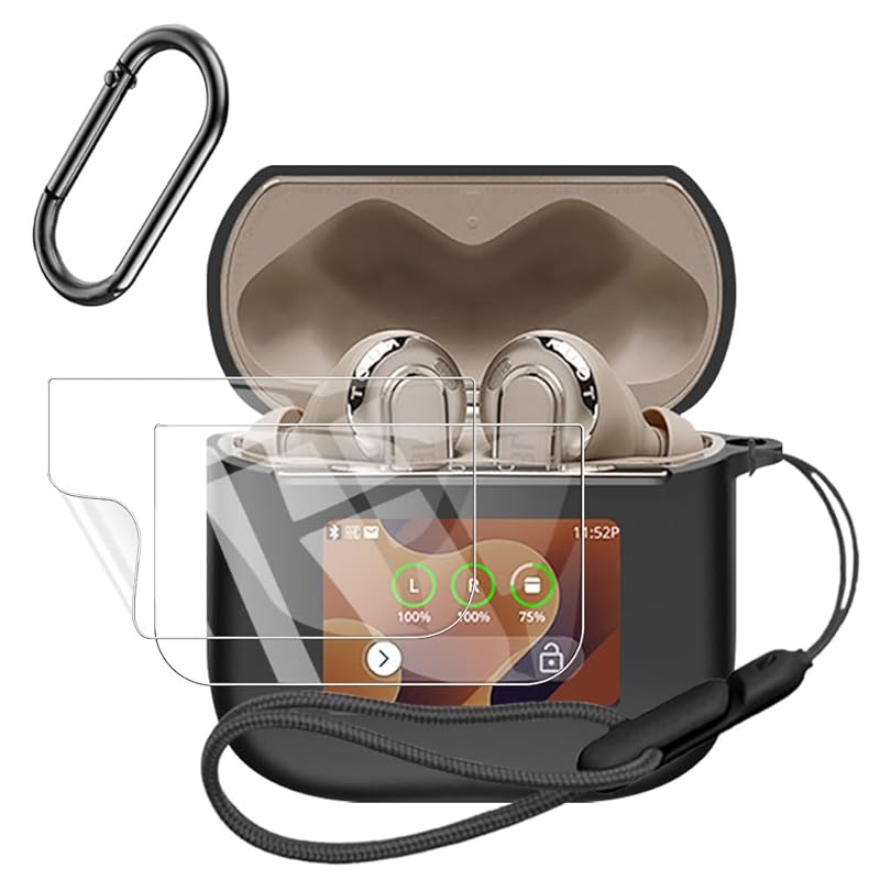 

For TOUR PRO 3 for case+ 2 sheets of film [LAZIRO] soft Made of silicone Can be charged while wearing Loss prevention waterproof dustproof lightweight