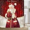1pc Shower Christmas Curtain Waterproof Printing Santa Claus 3d Cloth Decor Home