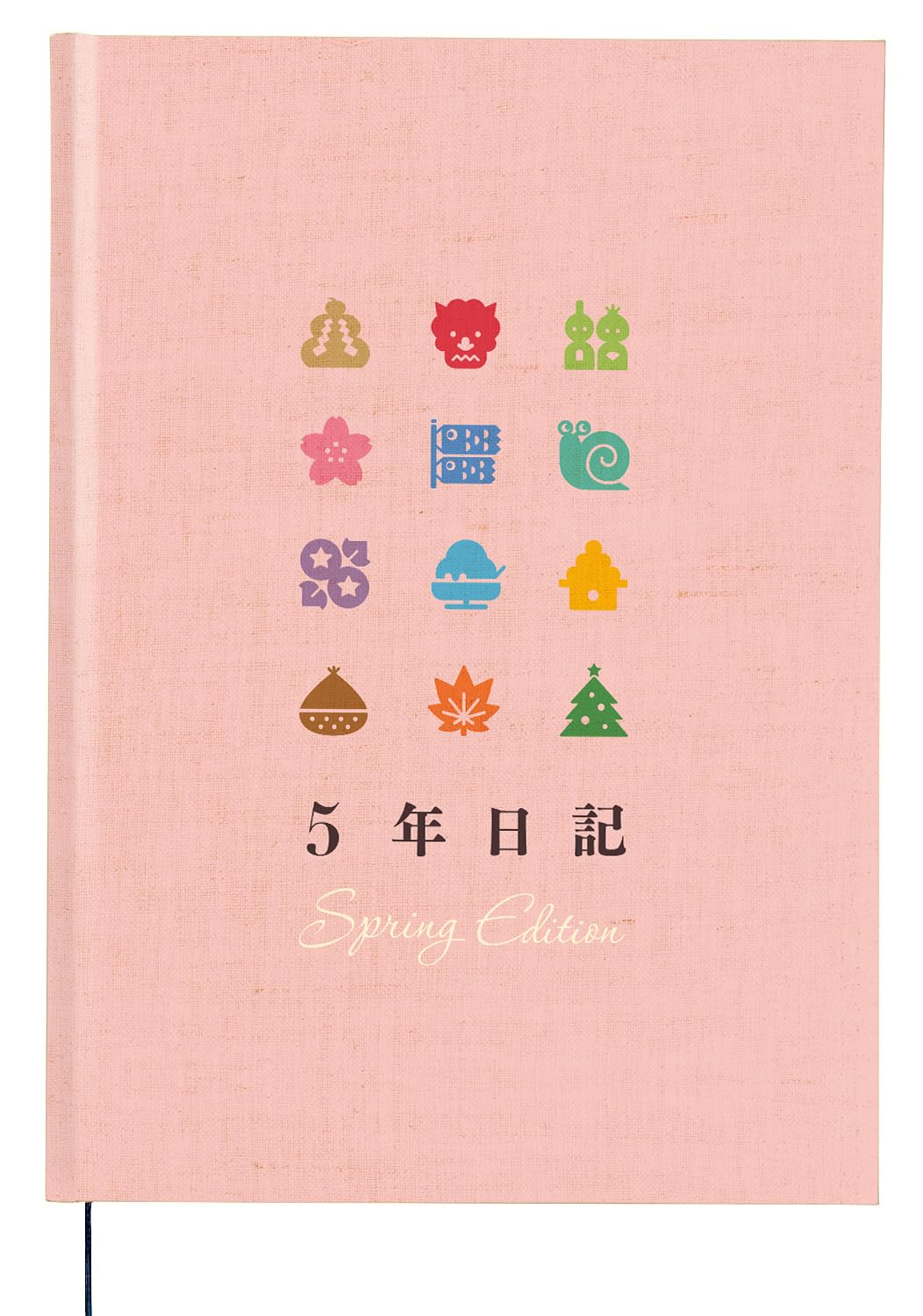 

Toyo Tosho Publishing 5-Year Diary [Spring Edition] Sakura Color B5 Hardcover, Ready to Use Anytime, Made in Japan