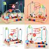 Wooden Bead Educational Stringing Toy With Animal Figures For Learning Kids