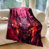 Japanese Ghost Mask Art Blanket Warm Soft Fluffy Kids Adult Luxury Gifts for Sofa Bed Home Outdoor Travel Camping Blanket