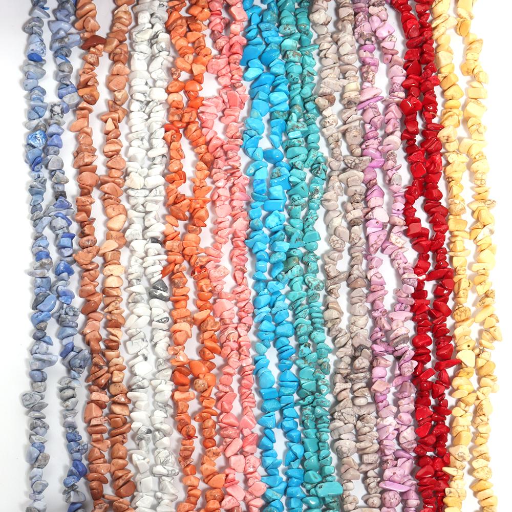 Irregular Turquoises Natural Stone Beads Freedom Chips Gravel Loose Beads For Jewelry Making DIY Bracelet Necklace Accessories