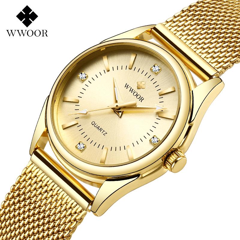 WWOOR Women's Mesh Band Quartz Waterproof Watch