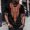 Casual Men's Clothing Ethnic Style Retro Abstract 3D Printed Short-sleeved T-shirt