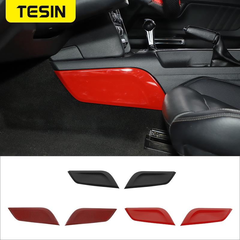 

TESIN автомобильные молдинги для салона, декоративные аксессуары для Ford Mustang 2015 Up, боковая панель автомобиля, декоративные наклейки, отделка красный