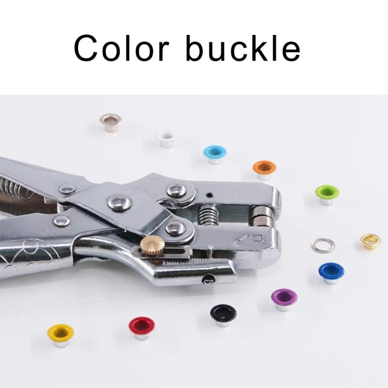 700x 12 Colors Eyelet Set Eyelet Pliers Set with Installation Tool Inner Diameter 5mm Grommet Tool Set for Clothing