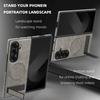 KEYSION Luxuxy PU Leather Magnetic Case for MagSafe for Samsung Galaxy Z Fold 7 5G Kickstand Wireless Charging Phone Back Cover