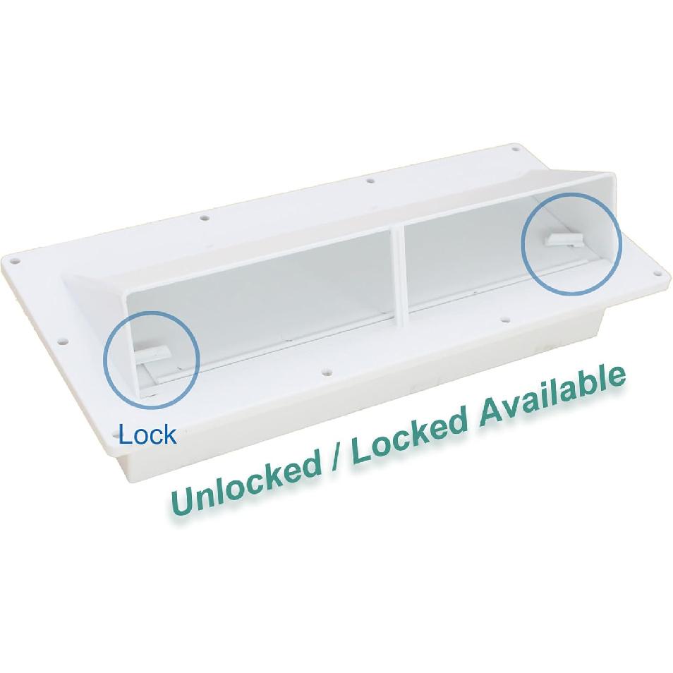 X-Haibei RV Range Hood Exhaust Vent Cover, Stove Bathroom Vent Cover Outside Damper For Motorhome Trailer Camper (White)