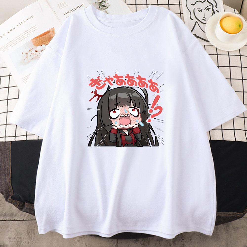 Blue Archive Tsurugi Shirts 100 Cotton Tshirt Print Anime Tshirt Summe Oneck Short Sleeve T Shirt Originality Unisex Clothes