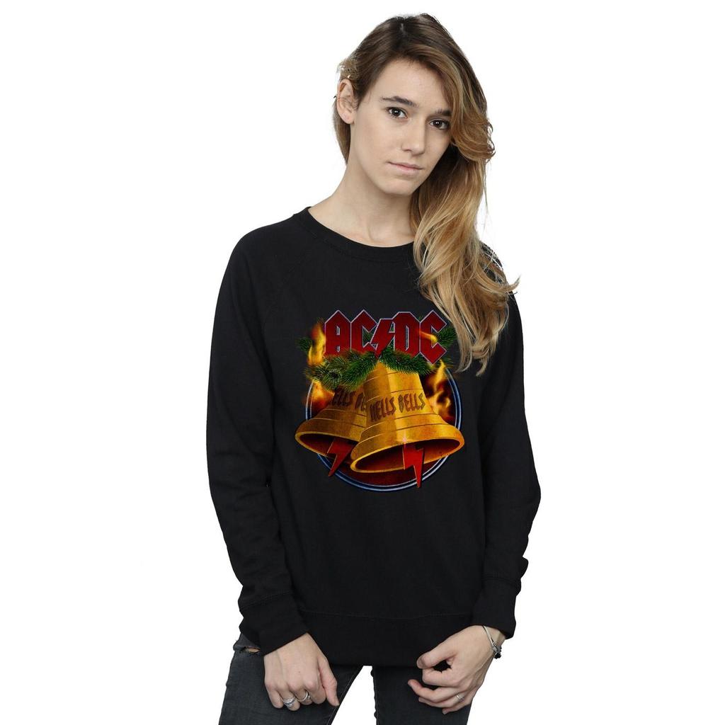 AC/DC Womens/Ladies Christmas Hells Bells Sweatshirt