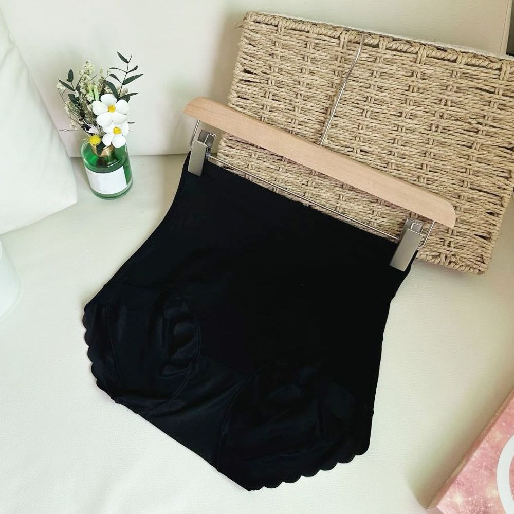 High Waist Tummy Control Underwear Ice Silk Butt Lifting Panties Slimming Shapewear Female