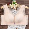 No Rim Bra Sexy Lace Beauty Back Bra Gathered Underwear Female Adjustable Thin Large Size Bra