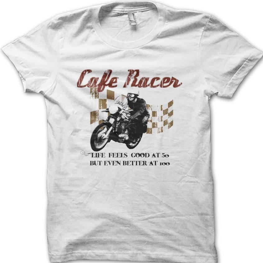 Винтажная байкерская футболка Cafe Racer Finish Line с изображением классического мотоцикла 06029 XXL
