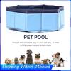 Foldable Cats Bathtub Outdoor Indoor Bathing Swimming Tub Kids Water Toys Dog Swimming Pool Play Center for Puppy Kitten Kids