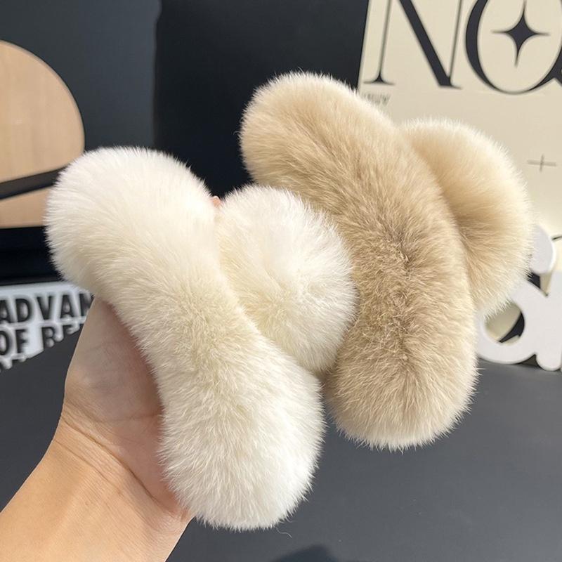 Large Plush Hair Clip For Women Handmade Korean Style Hair Accessory