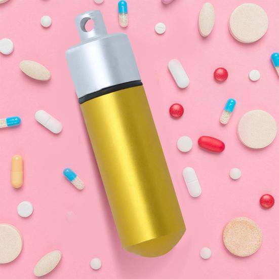 Kleine tragbare Pillendose, wasserabweisend, staubdicht, kompakte Größe, leicht zu tragen, Tabletten-Pillen-Organizer, Aufbewahrungsbehälter