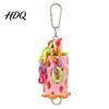 Hanging Parrot Chewing Toy Bird Beak Grinding Stone Chew with Colorful Chain Care Cage Accessories for Budgies Cockatiels Lovebirds Conures Anxiety