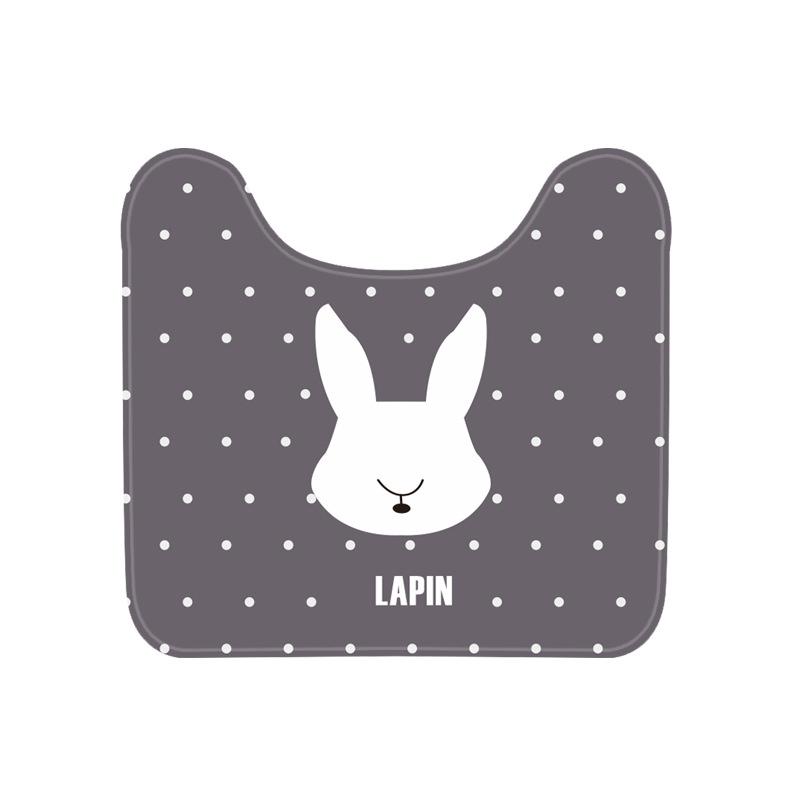 Nordic Toilet Toilet Floor Surface Mat U-shaped Mat Bathroom Room Foot Mat Restroom Moisture-wicking Slip-resistant Mat Can Be Machine Washable