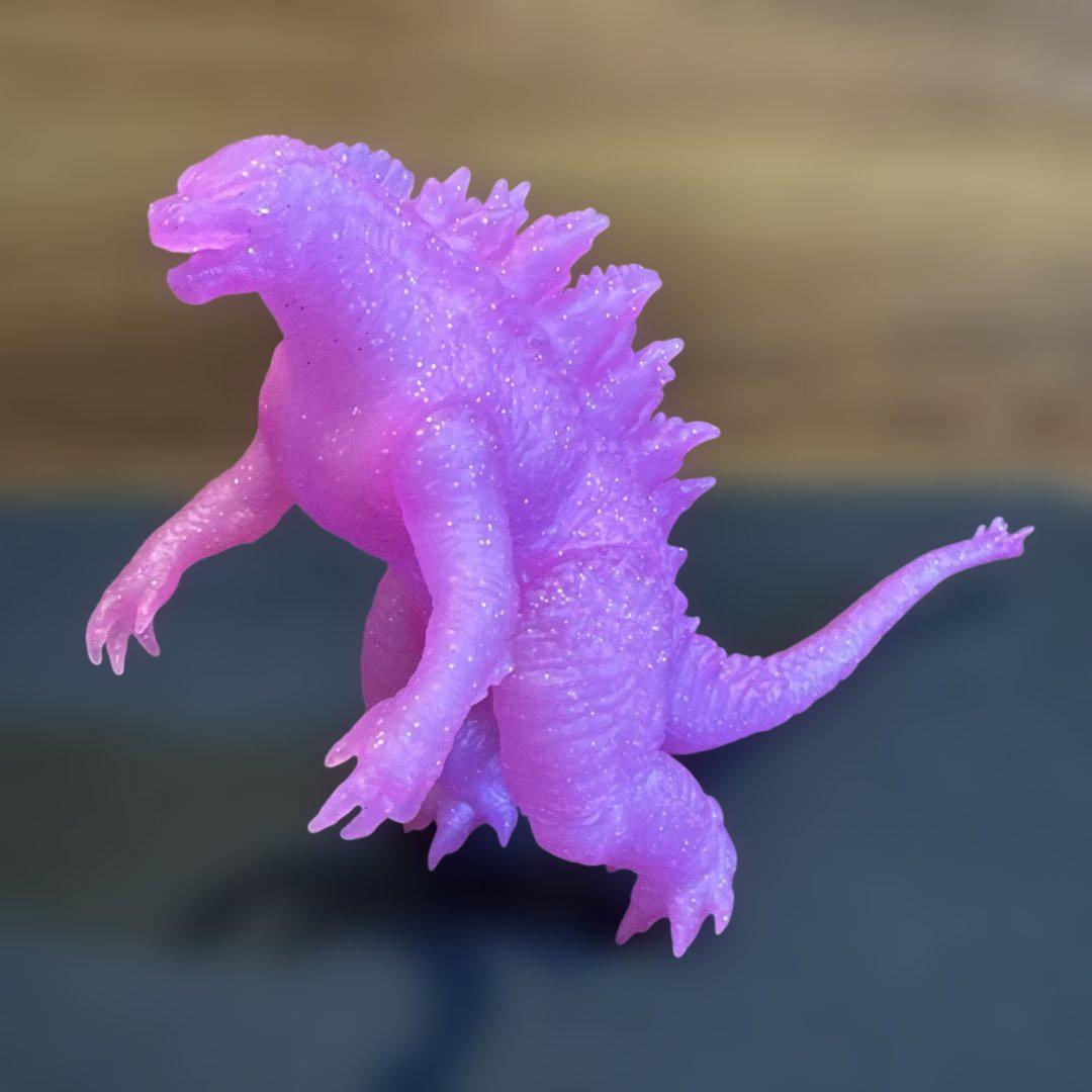 

[USED] Godzilla glitter pink figure