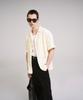 SSIN AND LEE Coastal Crinkle Open Half Shirt Ivory