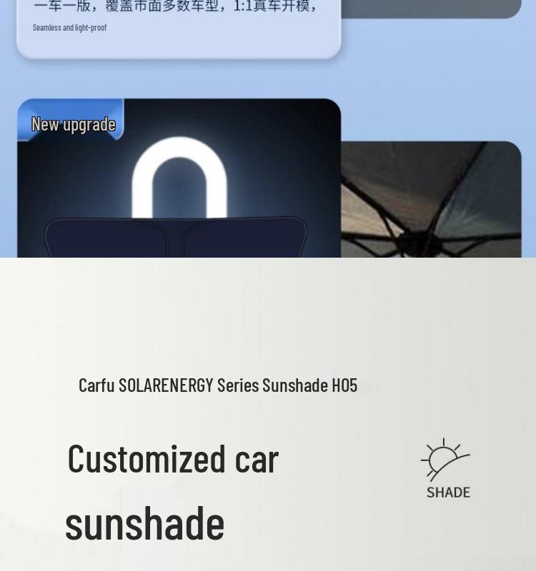 Car Sunshade Umbrella - Heat Insulation, Light Blocking, Universal Fit Shield for Summer Protection