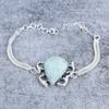 Aquamarine Gemstone Handmade 925 Sterling Silver Bracelet 7-8" M-2744