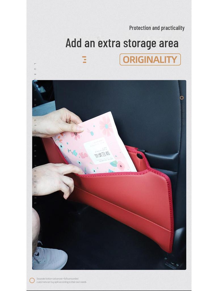 Car Seat Back Protector & Storage Bag - Anti-Kick, Anti-Dirty, Anti-Stepping Pad