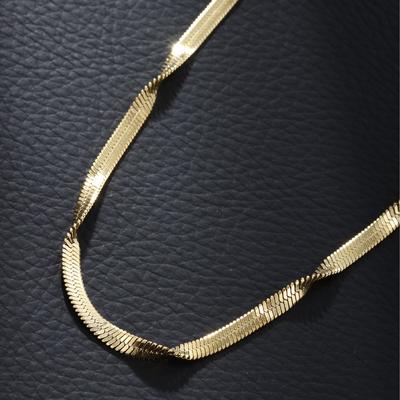 Fashionable and Personalized Flat Snake Bone Necklace for Women
