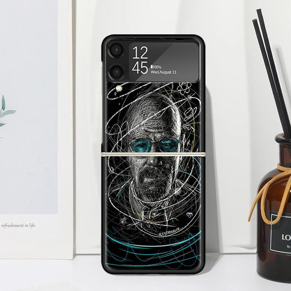 Breaking Bad WalterWhite Phone Case For Samsung Galaxy Z Flip 7 Flip7 Zflip 6 Flip6 5 Flip5 4 Flip4 3 Flip3 5G Fundas Black Cove