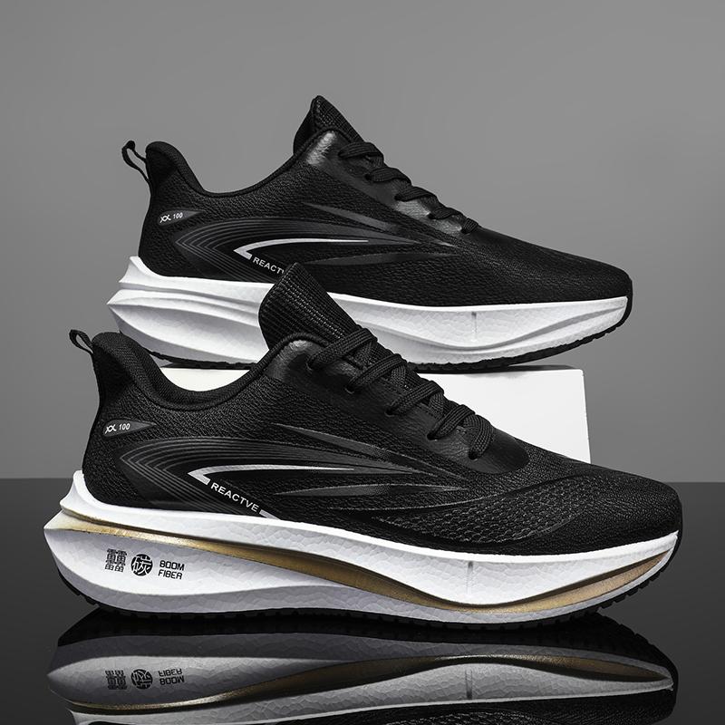 Running shoes summer breathable shock absorber running shoes sports casual black Putian