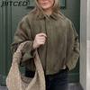BITCED Women's Pre-Spring Fashion Suede-Effect Pilot Jacket