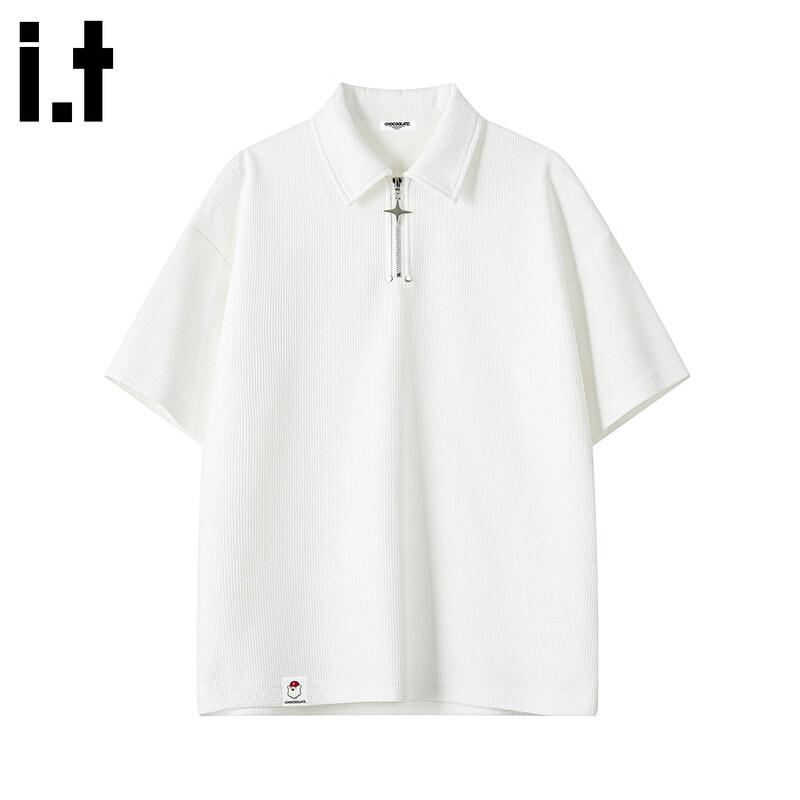 CHOCOOLATEit Men s Summer Ice Silk Short Sleeve Polo Shirt M