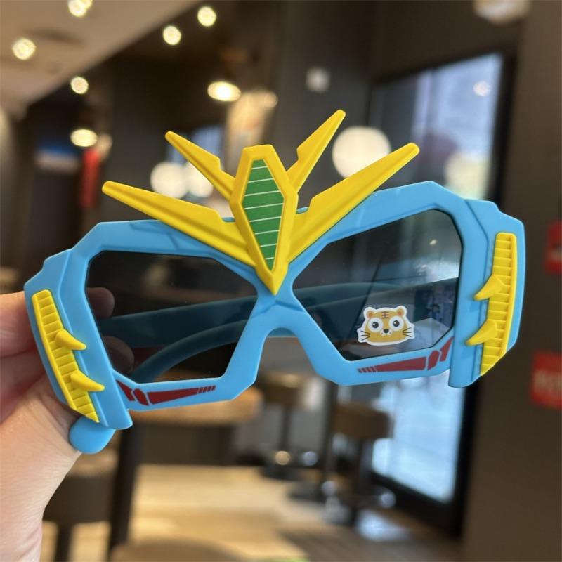 1PC Dou Integrated Lenses Children's Sunglasses Soft Silicone Boys Playing Cool Sunglasses Baby Polarized Glasses Cartoon Puppy
