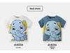 Summer Kids' Cartoon Elephant Tee: Boys' Short-Sleeve Cotton Onesie