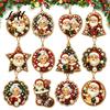 Ciondoli Festivi con Strass e Perle 12 Pezzi Kit Fai da Te Ornamento Finto Pittura Natalizia Progetti Regalo Fatti a Mano Decorazione da Appendere Artistica per Adulti