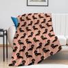 Cute Dachshunds Dog Soft Throw Blanket Warm Blankets Lightweight Tufted Fuzzy Flannel Fleece Throws Blanket for Bed Sofa Couch