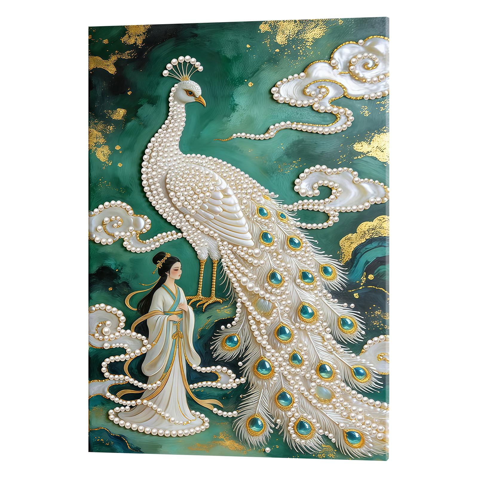 

DIY Pearl Painting Kit with Frame 11.81x15.75in Pearl Gem Paintings Picture Arts Craft for Adults/Beginners Gift Home Decor