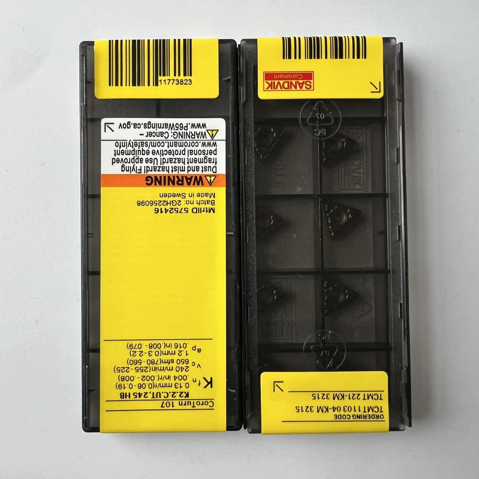 

Original Sandvik / TCMT110304-KM 3215 /CNC lathe carbide blade tool 10 Pcs