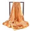 90cm Floral Print Silk Square Scarf Women Soft Satin Kerchief Hairband Neckerchief Head Hijab Lady Headband Foulard Bag Ribbon